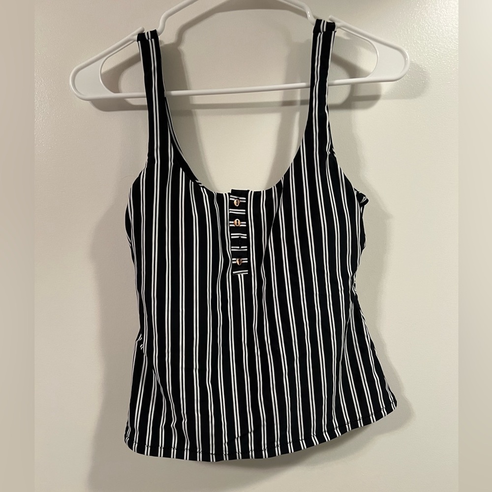 Stripe swim top
